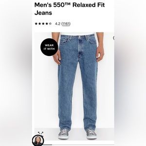 Men’s Levi’s 550 relaxed fit jeans NWT